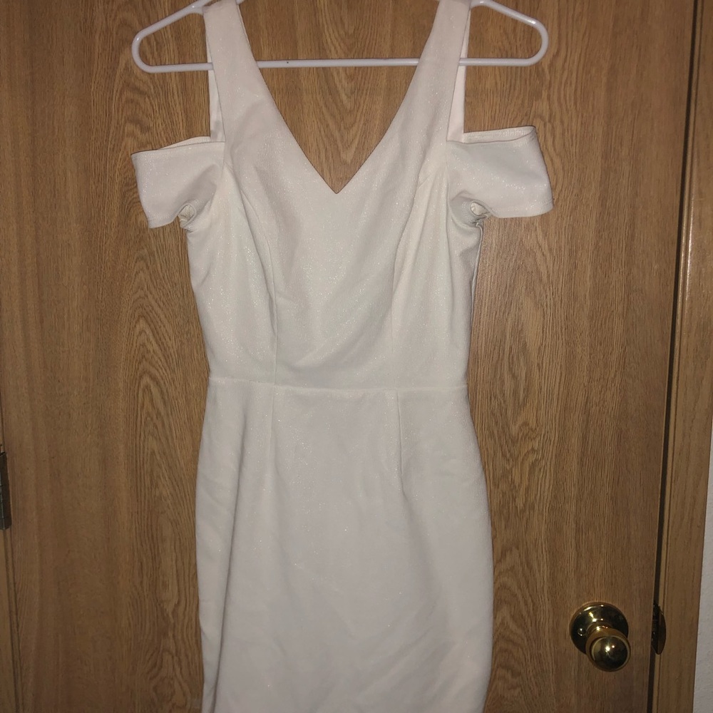 White Sparkle Cocktail Dress